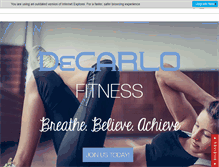 Tablet Screenshot of decarlofitness.com